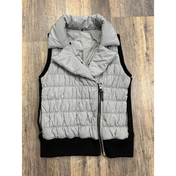 Calvin Klein Jackets & Blazers - Calvin Klein Performance‎ Gray Black Quilted Puffer Vest Asymmetric Zip Large